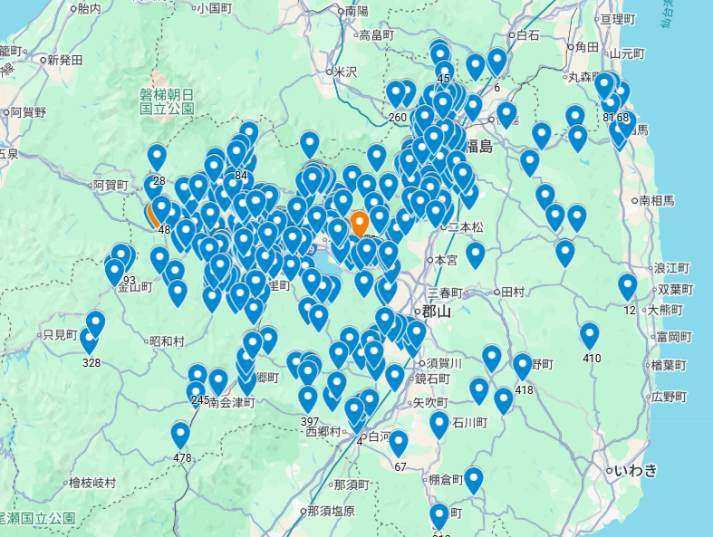 福島県 R7年度クマ目撃マップ